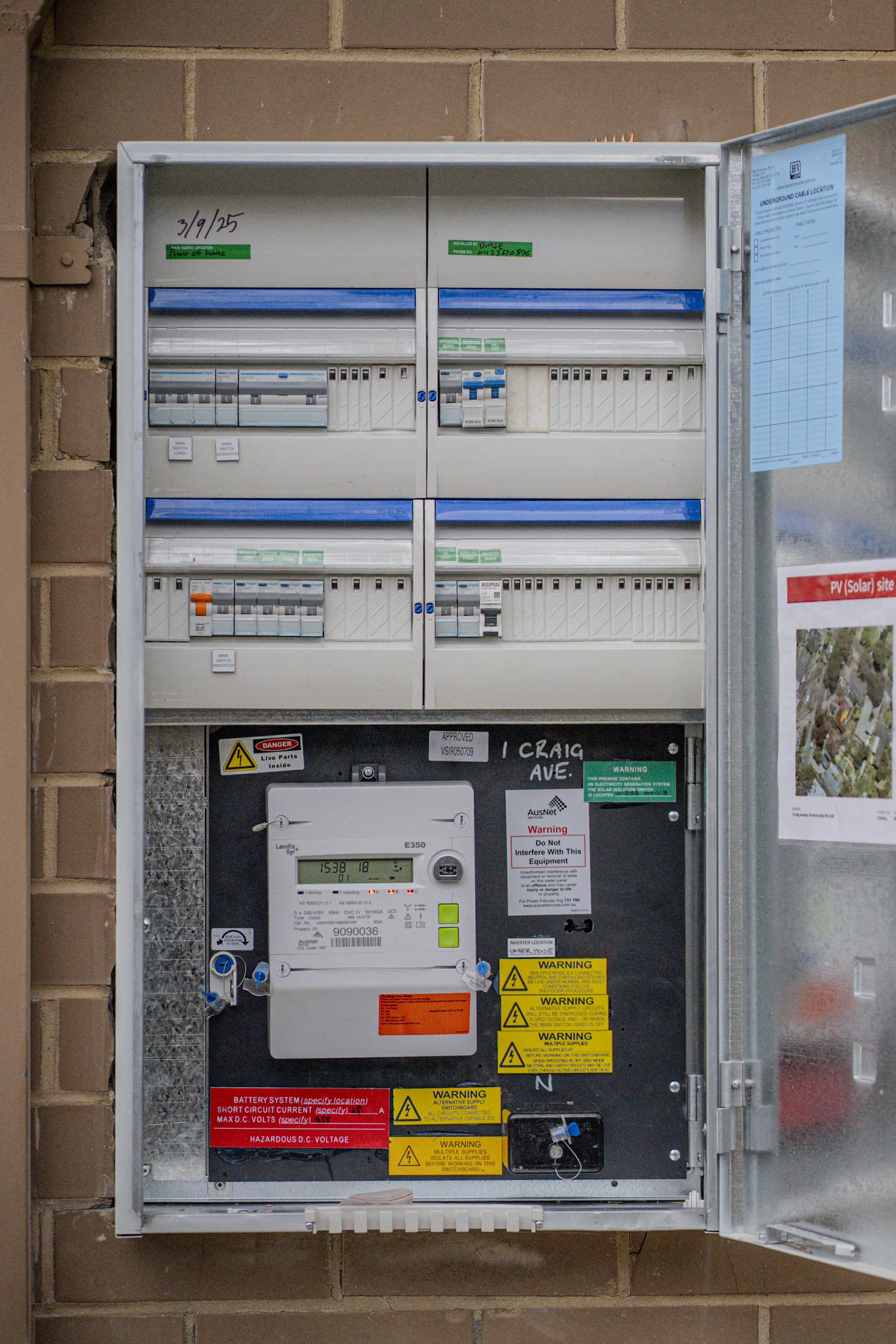 Switchboard Upgrades - Modern switchboard with safety switches